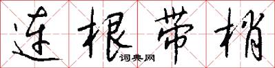 连根带梢怎么写好看