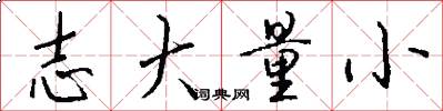 志大量小怎么写好看