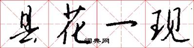 县花一现怎么写好看