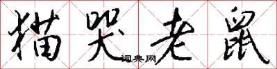 猫哭老鼠怎么写好看