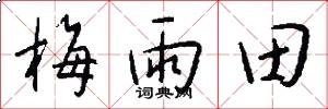 梅雨田怎么写好看