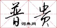 普贵怎么写好看