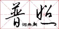 普照怎么写好看