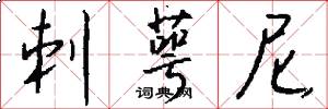 刺萼尼怎么写好看