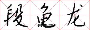 段龟龙怎么写好看