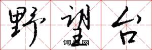 野望台怎么写好看