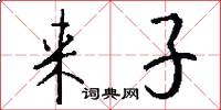 来子怎么写好看
