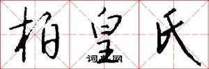 柏皇氏怎么写好看