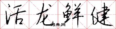 活龙鲜健怎么写好看