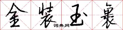 金装玉裹怎么写好看