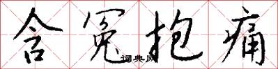 含冤抱痛怎么写好看