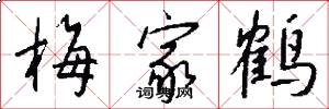 梅家鹤怎么写好看