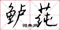 鲈莼怎么写好看