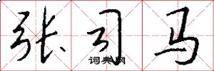 张司马怎么写好看