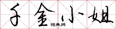 千金小姐怎么写好看