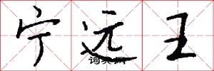 宁远王怎么写好看