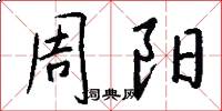 周阳怎么写好看