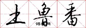 土鲁番怎么写好看