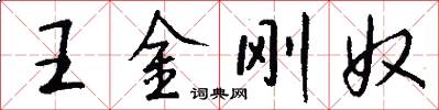 王金刚奴怎么写好看