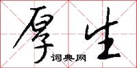 厚生怎么写好看