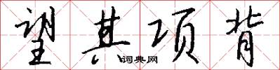 望其项背怎么写好看