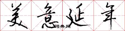美意延年怎么写好看