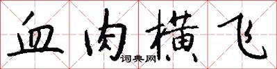 血肉横飞怎么写好看