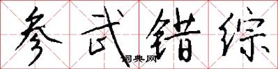 参武错综怎么写好看