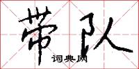 带队怎么写好看