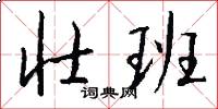壮班怎么写好看