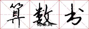算数书怎么写好看