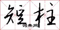 短柱怎么写好看