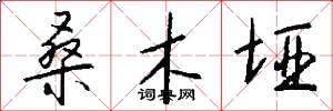 桑木垭怎么写好看