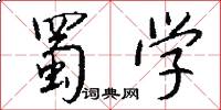 蜀学怎么写好看