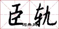 臣轨怎么写好看