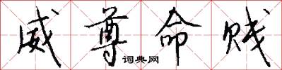 威尊命贱怎么写好看
