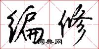 编修怎么写好看