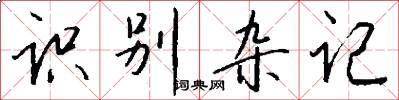 识别杂记怎么写好看