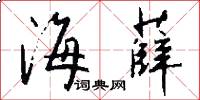 海薛怎么写好看