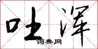 吐浑怎么写好看