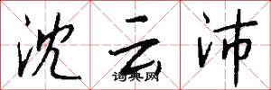 沈云沛怎么写好看
