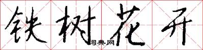 铁树花开怎么写好看