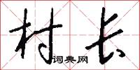 村长怎么写好看
