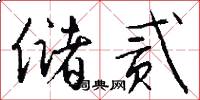 储贰怎么写好看