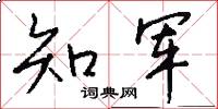 知军怎么写好看