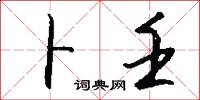 卜壬怎么写好看