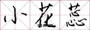 小花蕊怎么写好看