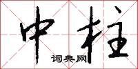 中柱怎么写好看