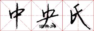 中央氏怎么写好看