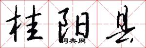 桂阳县怎么写好看